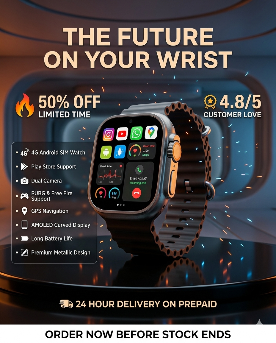VOLT S9 Ultra Android Sim Watch (32 GB RAM / 256 GB STORAGE)