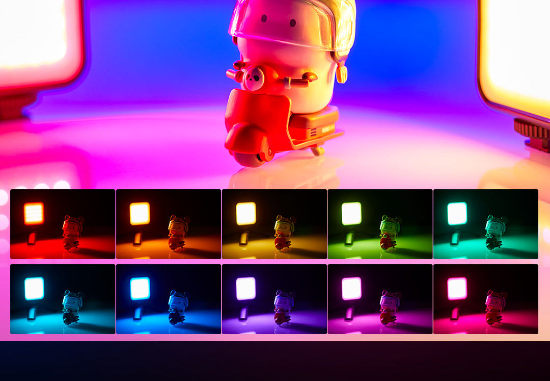 GODOX LITEMONS LED6R RGB LED Video Light, 1800mAh Rechargeable Video Light with 3200k-6500k Color Range CRI 95, 13 FX-Light Effects, HSI Mode, Magnet Design Youtuber Livestreaming Accessories