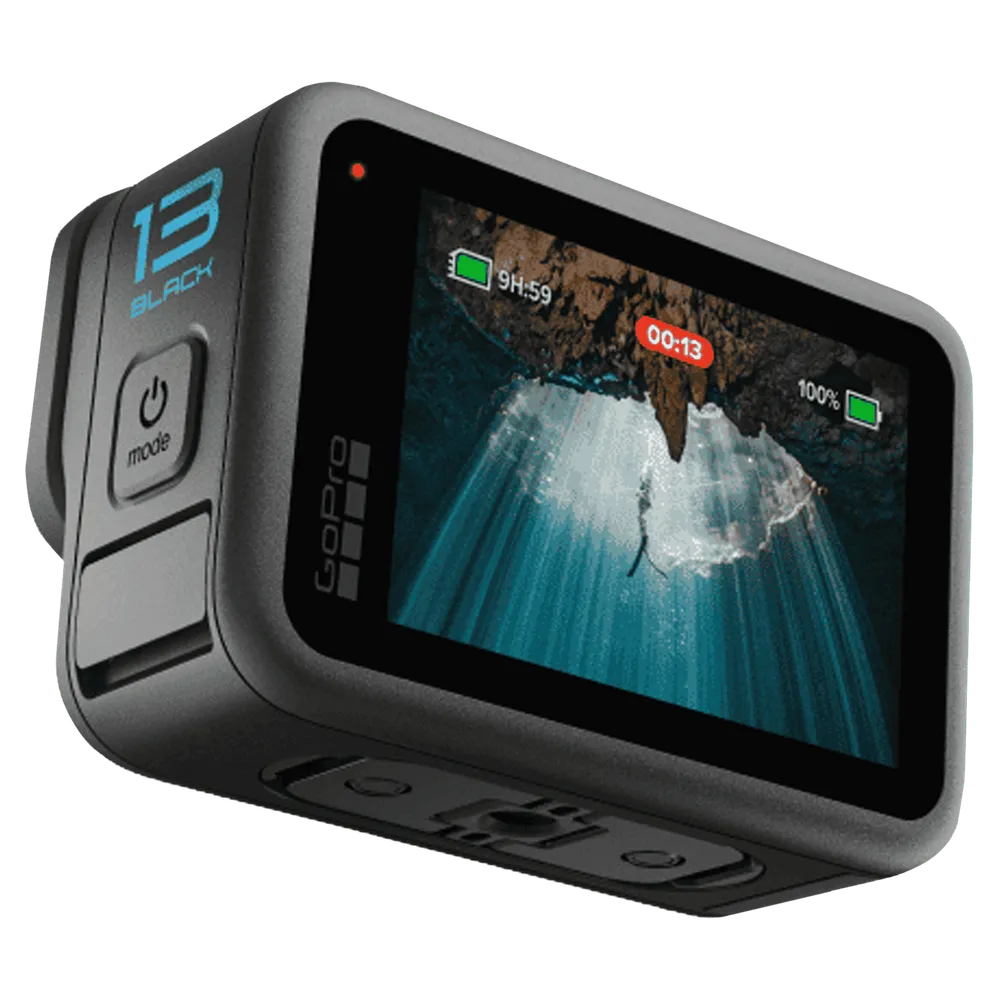 GoPro Hero13 5.3K and 27MP 240 FPS Waterproof Action Camera with Voice Control (Black)