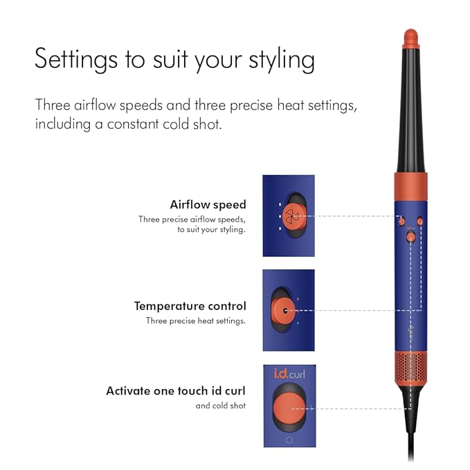Airwrap I.D. 6-In-1 Multi-Styler | Styles Without Heat Damage| 7 Styling Settings|3 Speed & 3 Heat Settings|Cold Shot| Enhanced Coanda Airflow| 2 Yr Warranty,1300 Watts