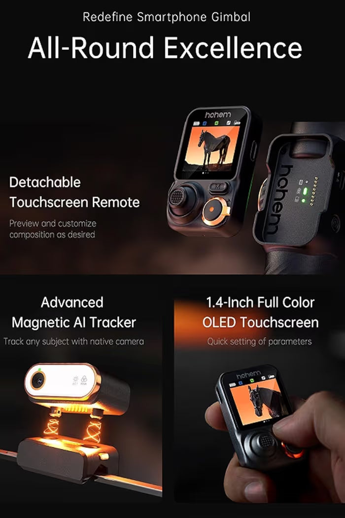 Hohem iSteady M7 AI Tracking Smartphone Gimbal Stabilizer.