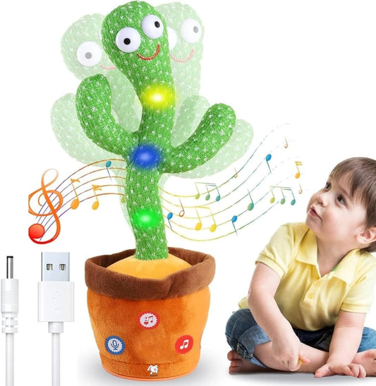 Rechargeable Toys Talking Cactus Baby Toys for Kids Dancing Cactus Toys Can Sing Wriggle & Singing Recording Repeat What You Say Funny Education Toys for Children Playing Home Decor for Kids