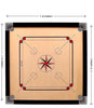 made in india Wooden Finish Inch Full 36 Size Carrom Board for Kids and Children, with Coins Striker, and Boric Powder, Brown, (Extra Big Size)