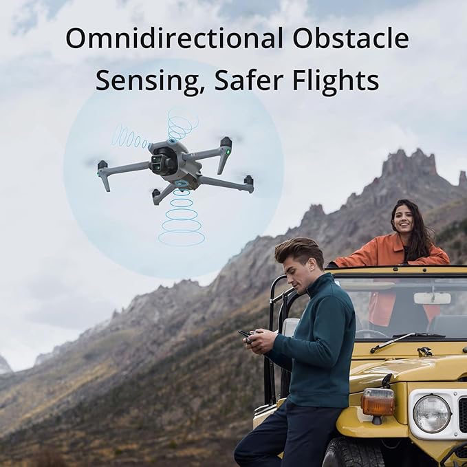 DJI Air 3 Fly More Combo with DJI RC 2, Drone with Camera 4K, Dual Primary Cameras, 3 Batteries for Extended Flight Time, 48MP Photo, 20Km Max Video Transmission, FAA Remote ID Compliant