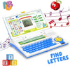 Educational Kids Laptop Learning Toy for 2-5 Years Boys Girls Computer Toys for 3 Years Fun Activity Learning Alphabet,Letter,Words,Games,Mathematics,Music,Logic Memory Tool - Blue