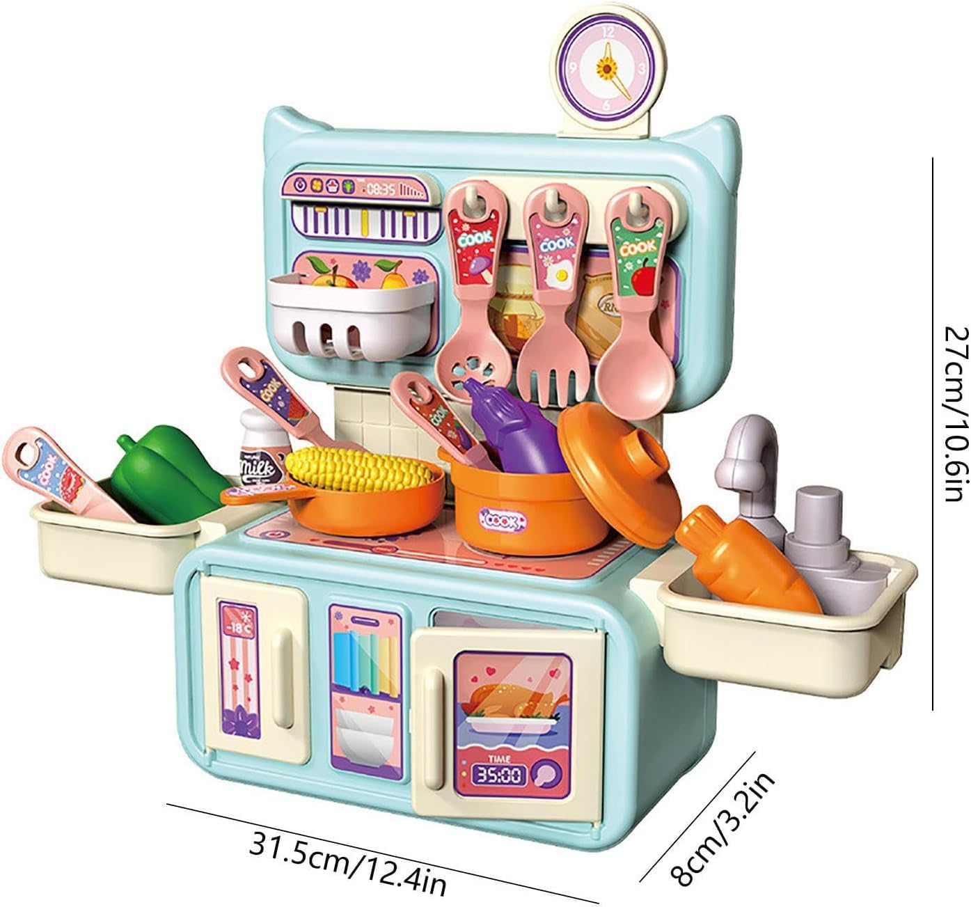 Kids Play Kitchen Set Pretend Toy Simulation Kitchen Role Play Set for Kids Boys & Girls (Multi Color)