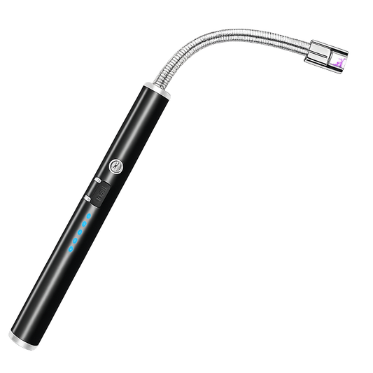 Electric Rechargeable Gas/Plasma Lighter, Flameless Windproof, USB, 360° Flexible Neck Arc Lighter for Kitchen, Barbecue, Candles, Gas Stove, Fireworks