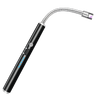 Electric Rechargeable Gas/Plasma Lighter, Flameless Windproof, USB, 360° Flexible Neck Arc Lighter for Kitchen, Barbecue, Candles, Gas Stove, Fireworks