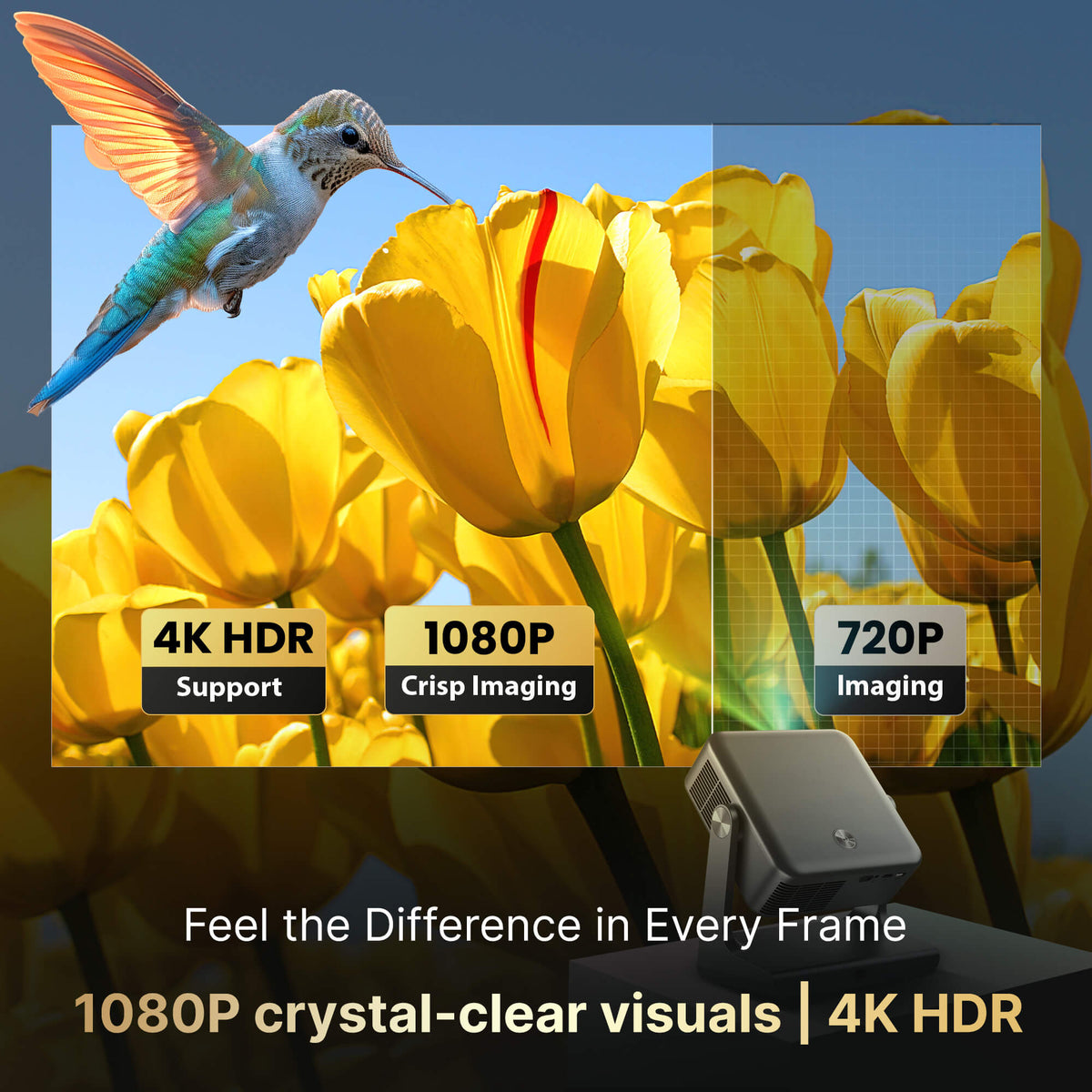 CROZBEATS 4K , ANDROID , 200 INCH SIZE PROJECTOR
