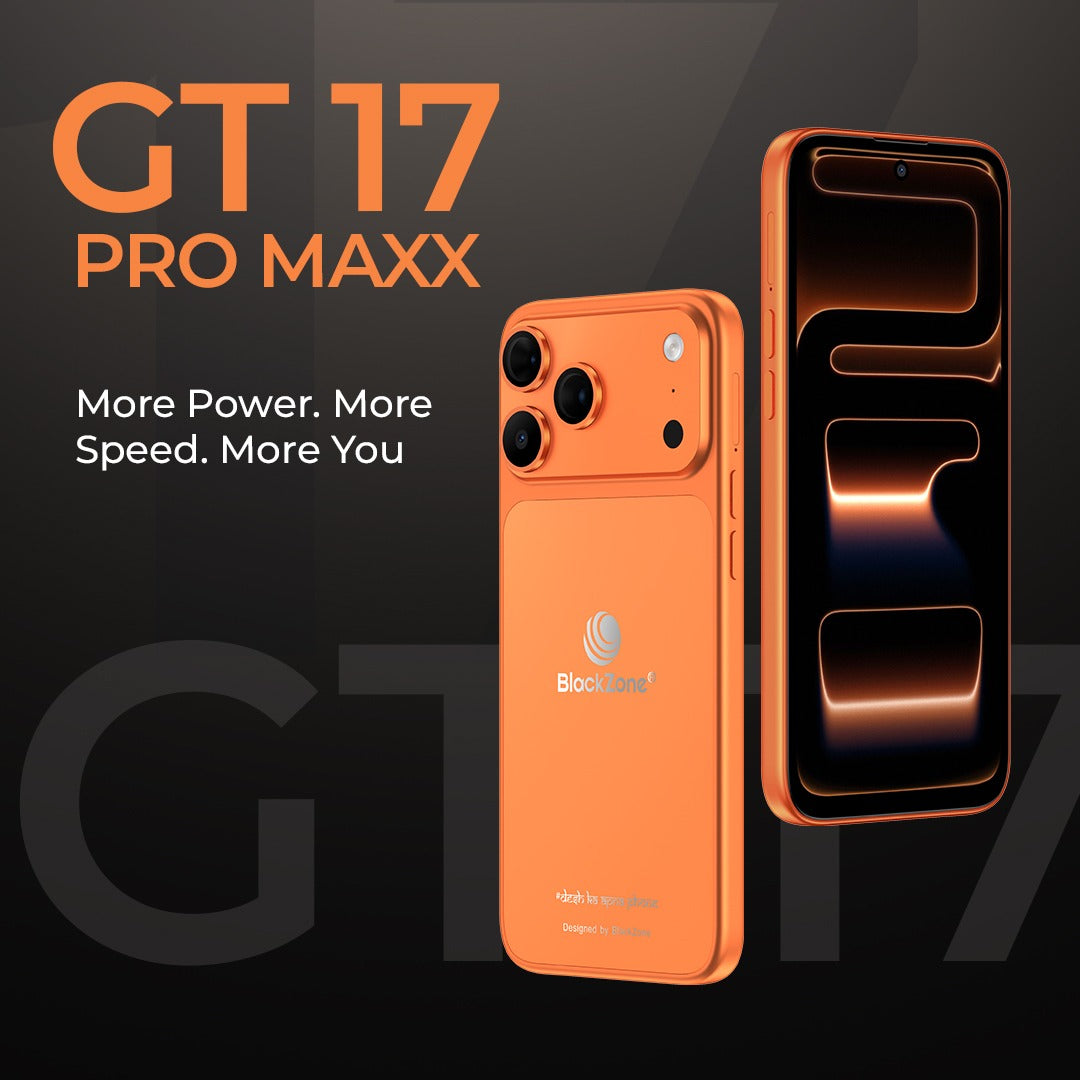 BlackZone GT 17 Pro Maxx – 16GB RAM + 256GB ROM | 6.6" HD+ Display | Android 14 | 32MP Rear + 16MP Front Camera | 5000mAh Battery | Face ID Unlock | Dual SIM Smartphone